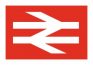 Logo of British Railways used for location purposes to get to The Centre of Osteopathy & Sports Medicine in Greenwich, near Canary Wharf, Deptford, Lewisham, Woolwich and Blackheath.