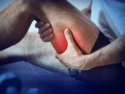 Patient complaining of hamstring pain due to tendinopathy