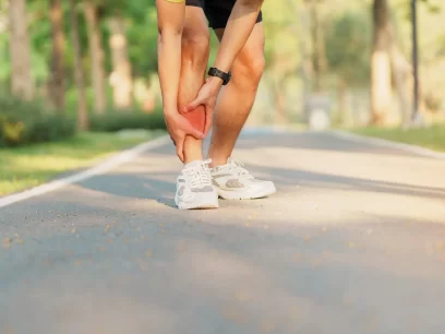 Pain on anterior leg due to shin splints injury
